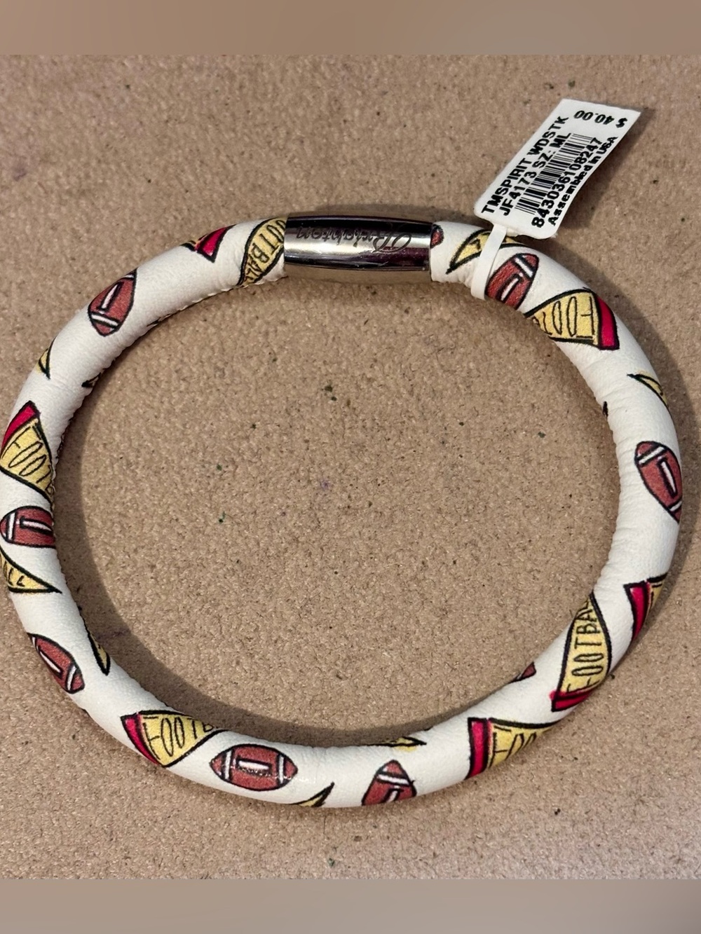 🆕Listing 🆕 Brighton Team Spirit Woodstock leather bracelet Holds beads Retired